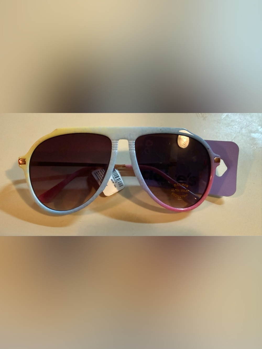 Claire's Pink and Purple Gradient Aviator Sunglasses